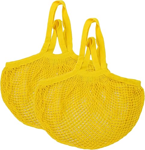 Simple Ecology Bolsa de cuerda de algodón orgánico resistente con doble asa