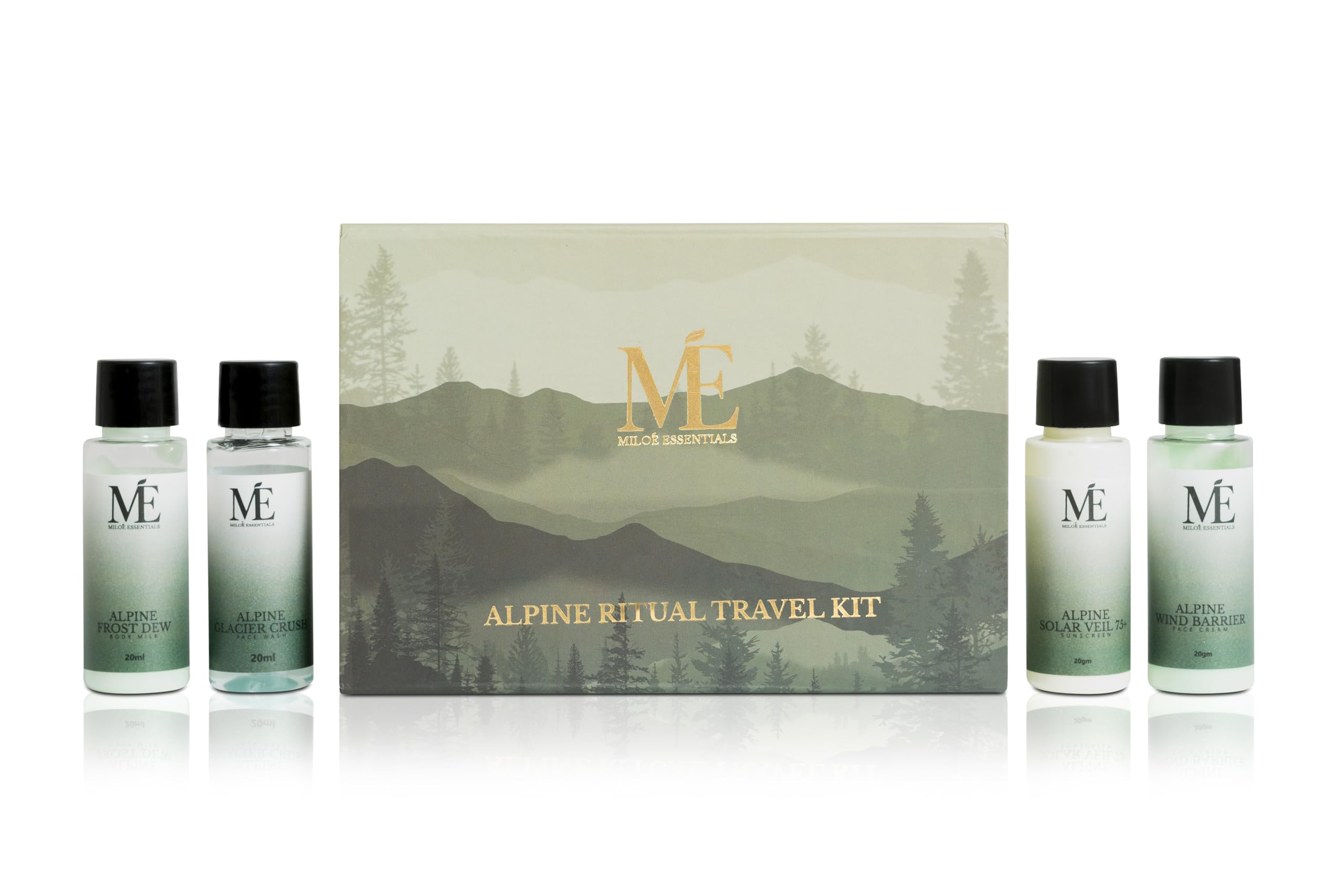 Miloé Alpine Ritual Travel Ritual 4Pc Set | Luxury Beach Skincare Kit | Travel-Friendly Self Care Gift Set for Women & Men | Birthday, Anniversary, Holiday & Vacation Gifts | | Korean Ingredients-image-18