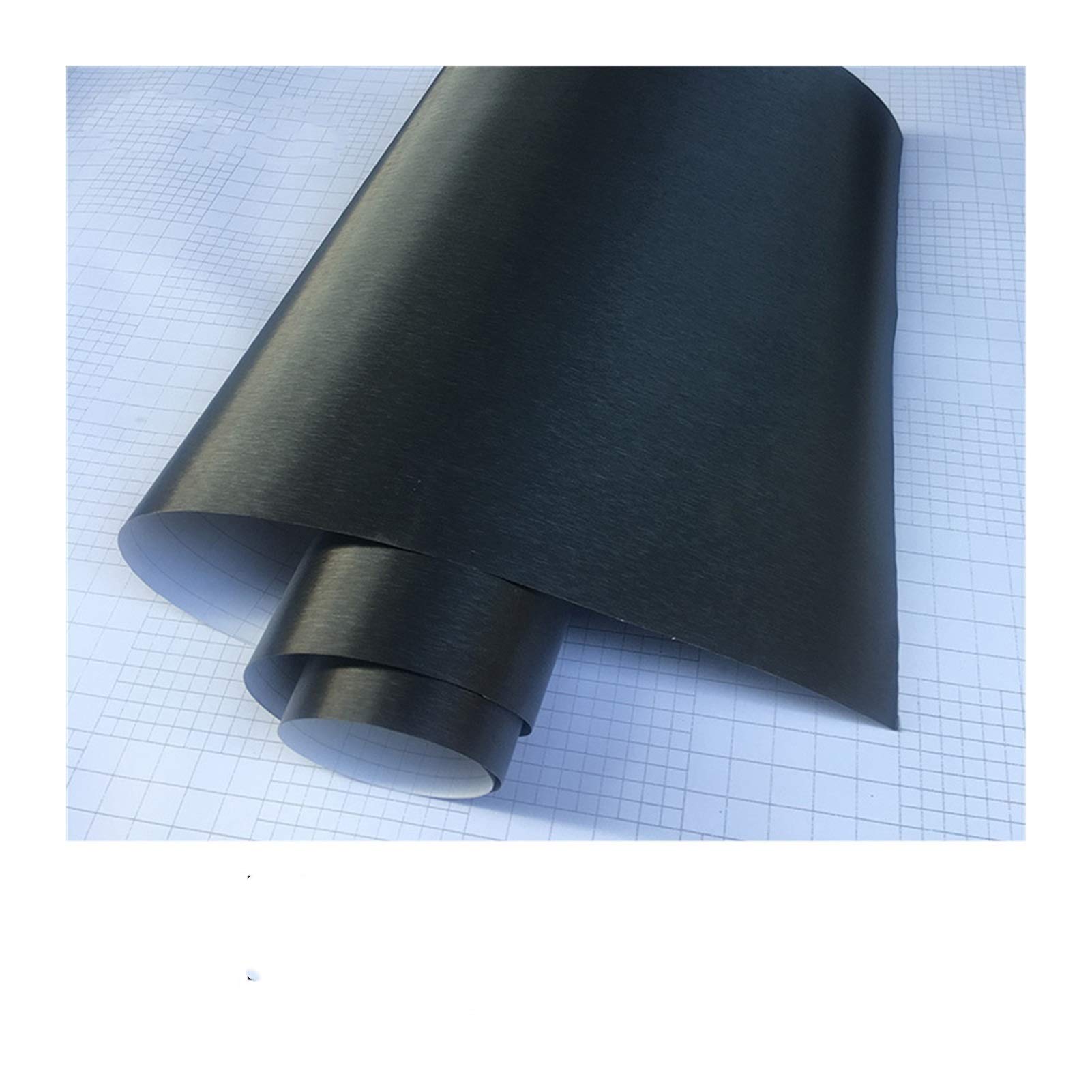 Auto Schutz Carbon Folie, 50cm * 1/2/3/4/5 m Car Styling Matte Brushed Auto Kunststoff-Verpackungs-Vinylfilm-Motorrad-Auto-Aufkleber-Abziehbild(Deep Grey,50cm x500cm)