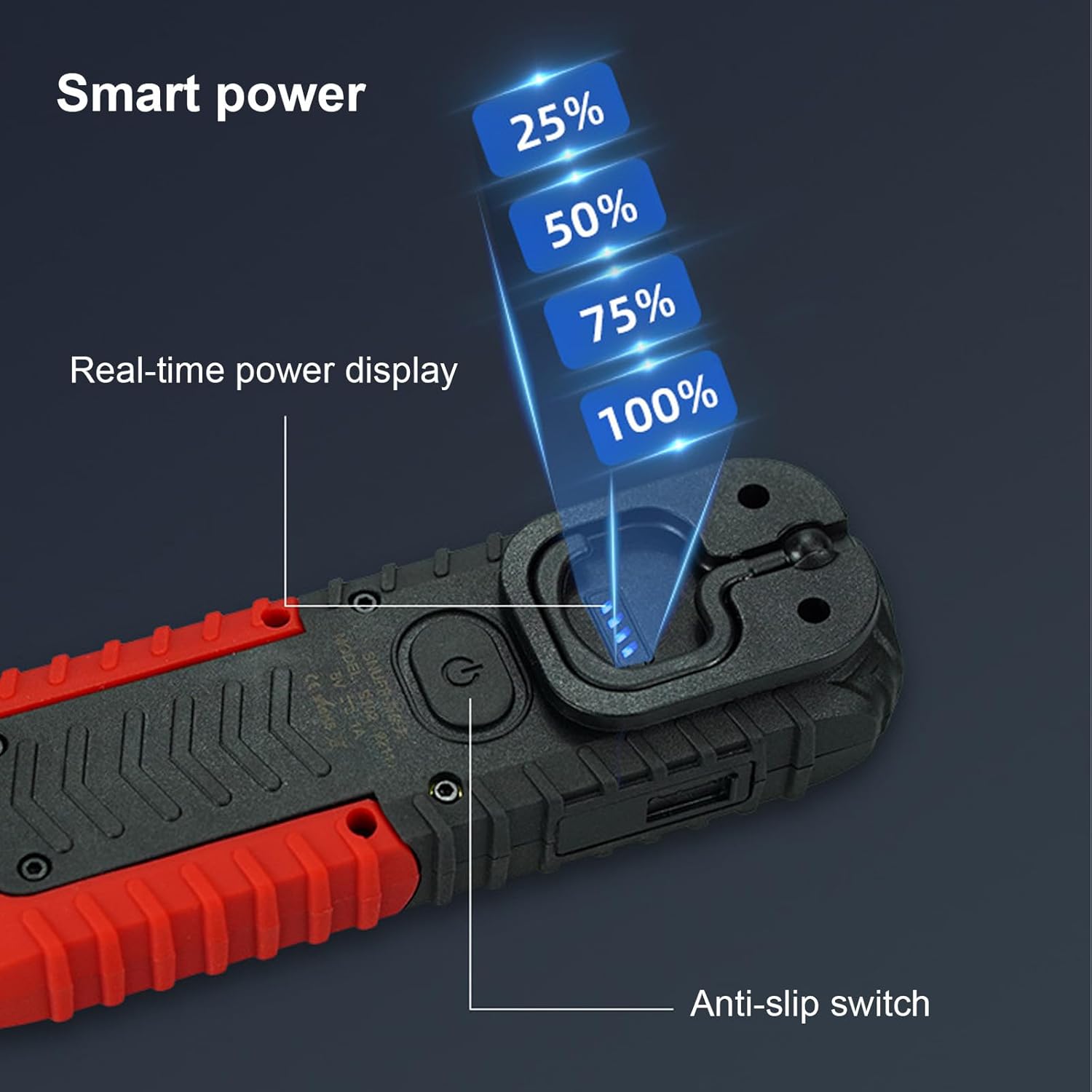 awakentti Led Work Light, Magnetic Rechargeable Working Light, Portable Light, Work Lamp with 360° Suspension Hook for Outages, Vehicle Maintenance, Camping, Grill