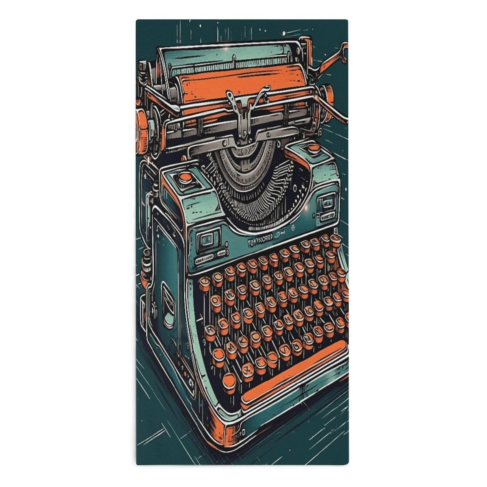 Ytlkgfp A Typewriter 28.7" X 13.8" Hand Towels For Bathroom Printed Face Towels Superfine Fiber Towel For Shower Pool Spa Gym Hand Towel For Daily Use