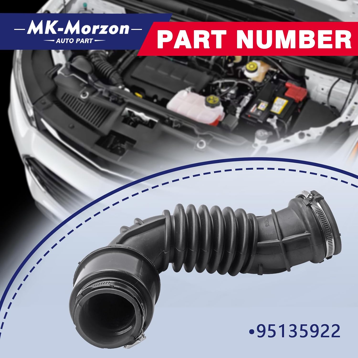 Air Intake Hose Compatible with 2013-2021 Buick Encore 2015-2021 Chevy Trax Replaces# 95135922 Air Filter Hose