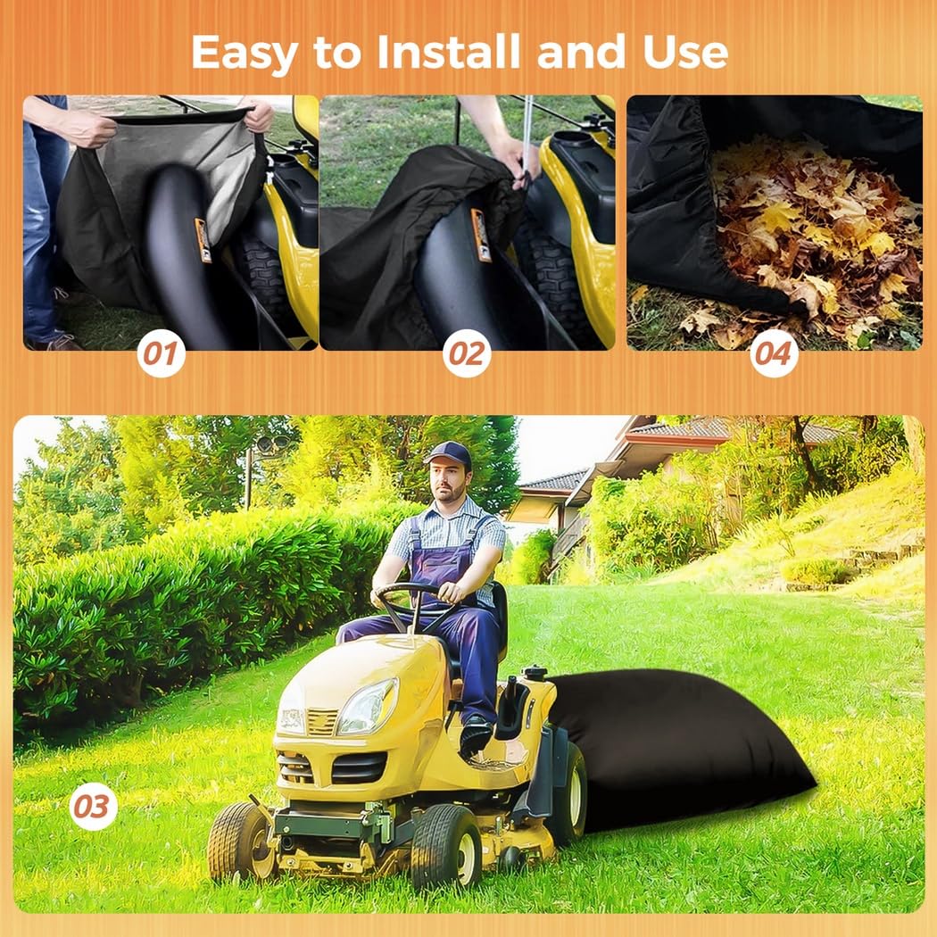 Mower Leaf Bag Lawn Tractor Leaf Bag Grass Catcher Bag, X