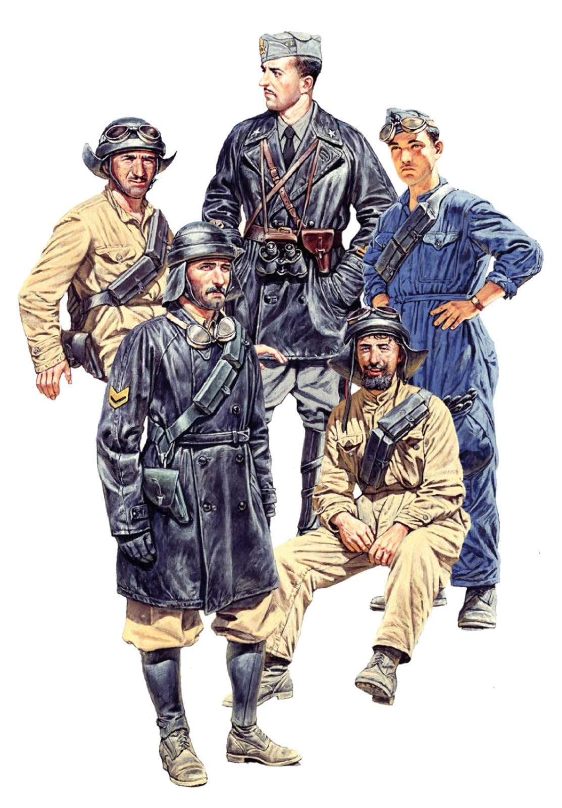 Miniart 1/35 Italian Tank Crew with Resin Heads # 35500