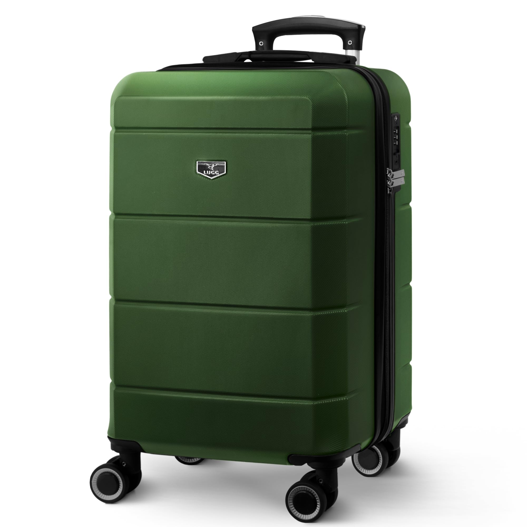 LUGG - Jetset 40cm Suitcase - 40x30x20cm- Ryanair Compatible - Underseat Size - Hard Shell ABS - Spinner & Removable Wheels - Lightweight Travel Luggage- Cream/Brown — view 75