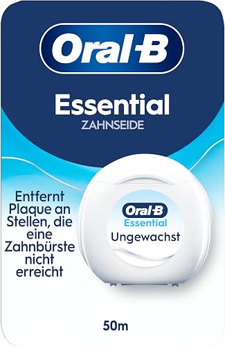 Oral-B Essential Floss Ungewachste Zahnseide, Neutral, 50m