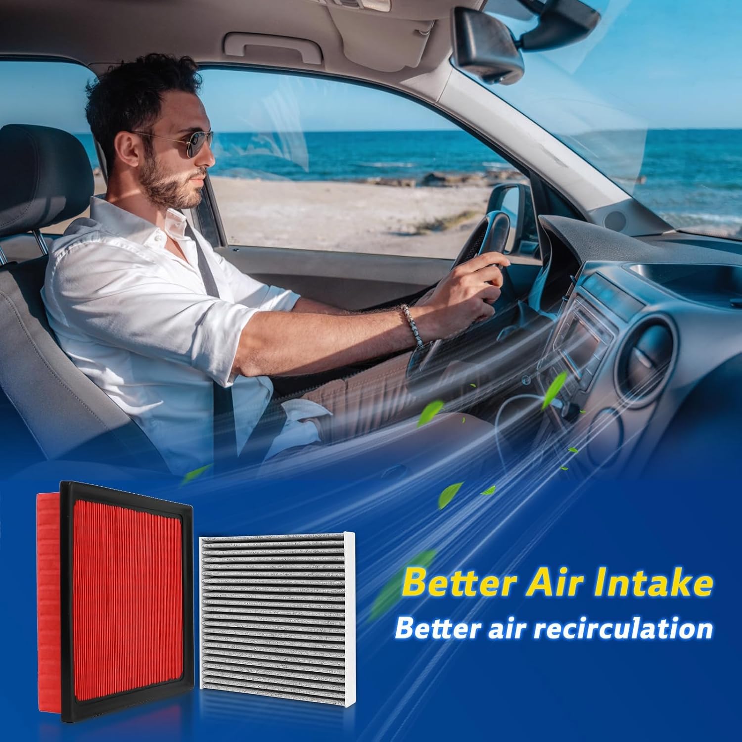 (NOT Hybrid) Cabin Engine Air Filter Kit for Avalon (2021 2.5L) (2019-2022 3.6L)