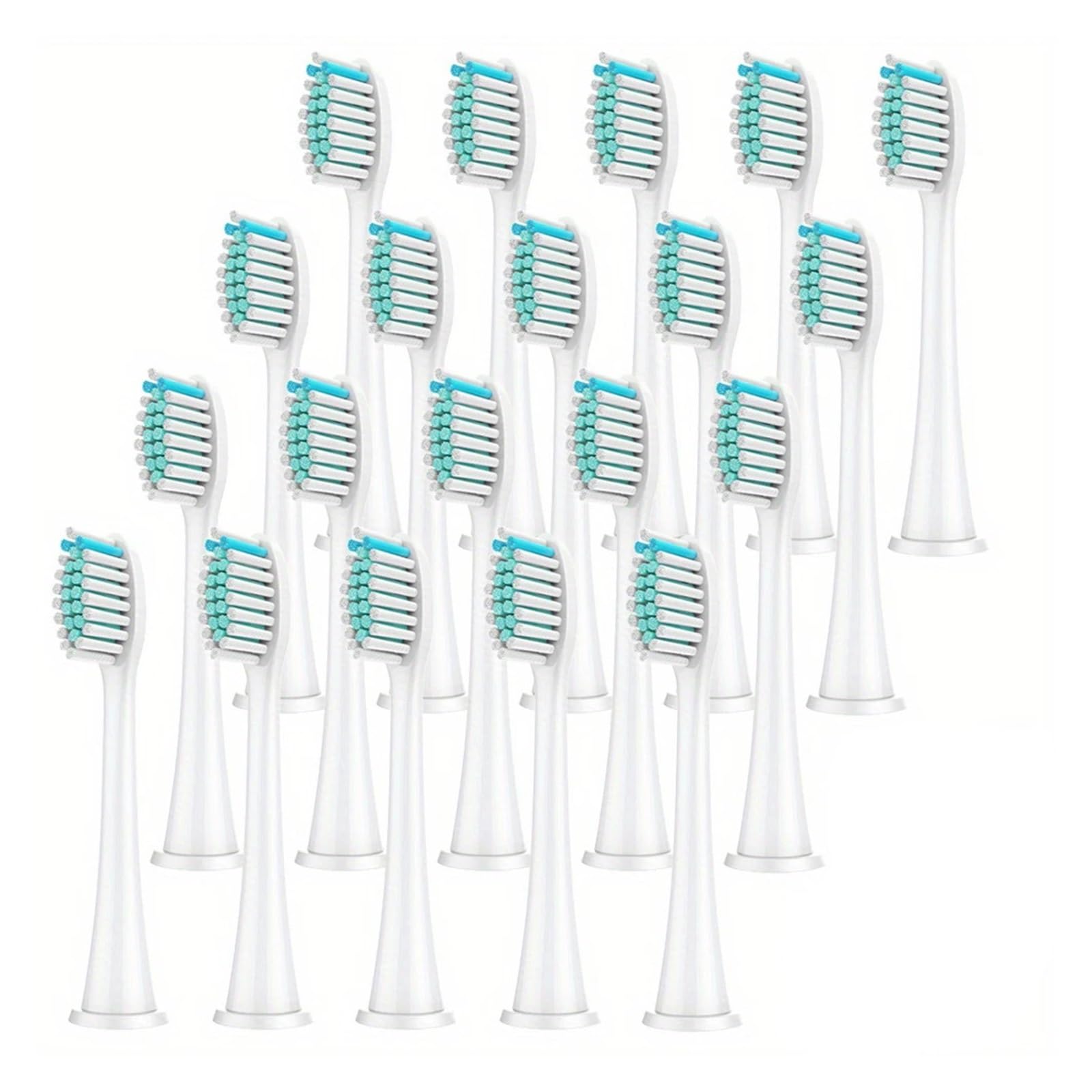 Testine di ricambio for spazzolino Clean, White, FlexCare, EasyClean, Essence(White 20pcs)
