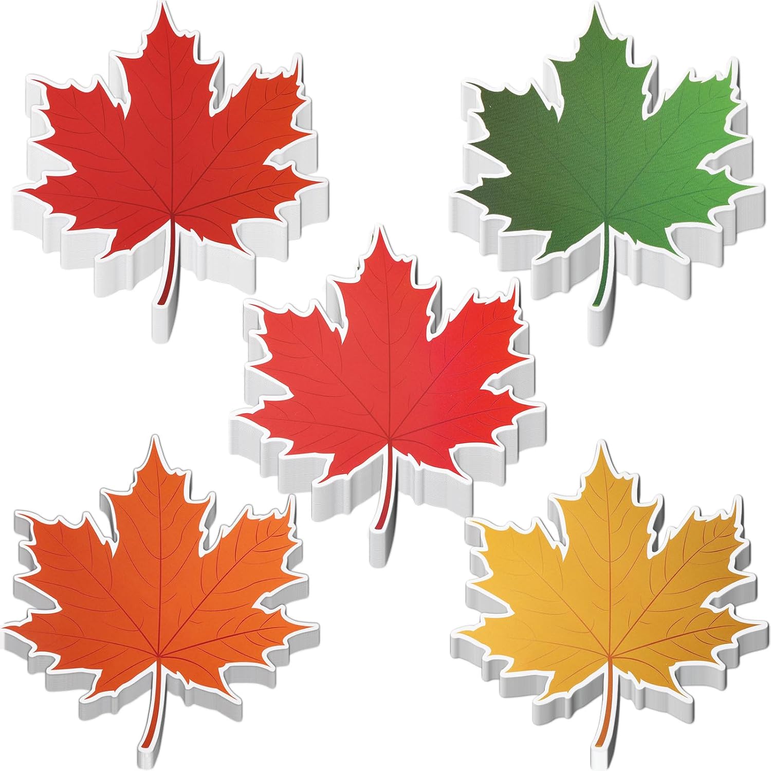 500 Pieces Fall Bulletin Board Decorations Fall Maple Leaves Paper Cutouts for Classroom Fall Leaves Cutouts with Glue Point Dots for School Bulletin Board Thanksgiving Party Decoration 5.9 x 5.9 Inch