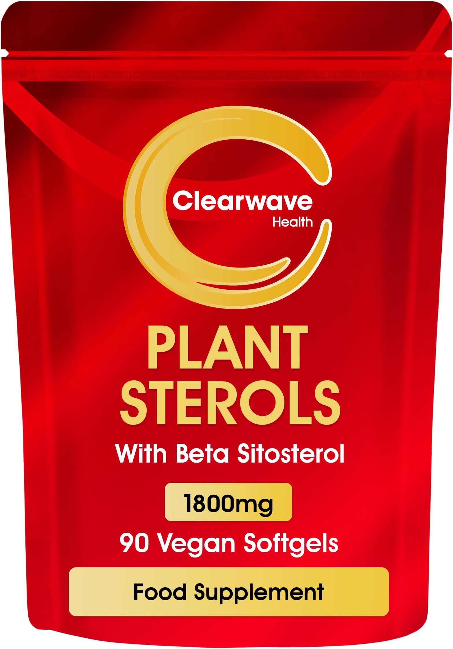 Plant Sterols 1800mg | 90 Vegan Softgels | Cholesterol Lowering Supplement