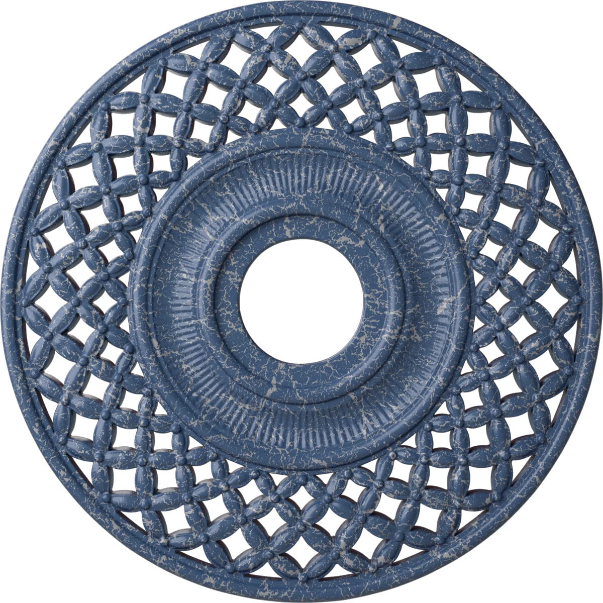 Médaillon de plafond style verrière pour grand salon chaleureux