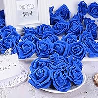 Vista 5 de INSUNSIX 100 rosas artificiales, 100 rosas artificiales de espuma para ramos de boda, centros de mesa, arreglos, fiestas, baby shower, decoración