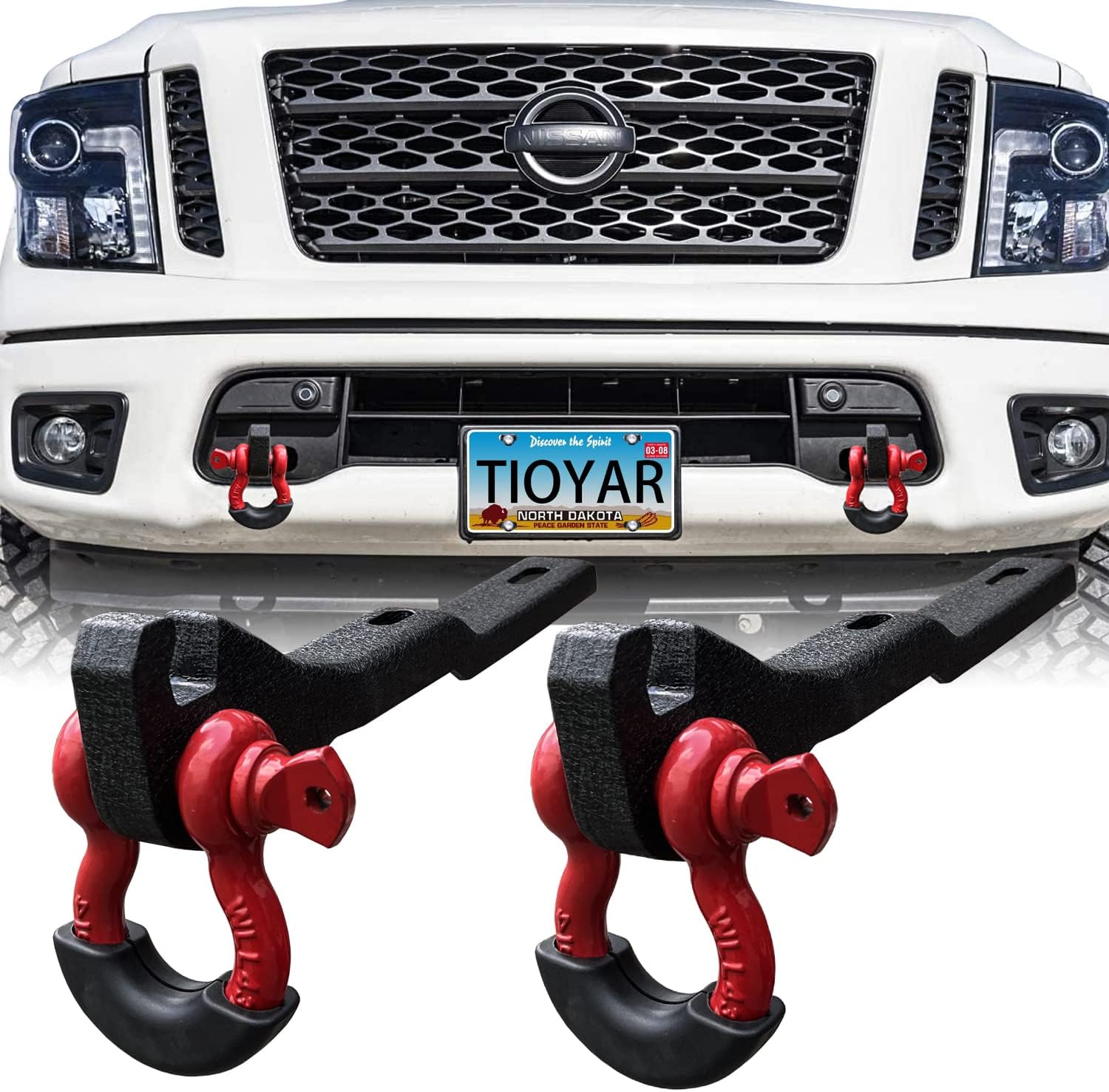 DING.PAI Front Tow Hook Mount Bracket and DRing Compatible