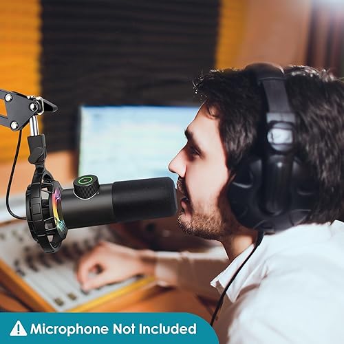 Vista 20 de YOUSHARES Soporte de brazo de brazo de micrófono para FIFINE K688, AM8, A6T, T669, Shure SM7B/MV7+/MV6, brazo de tijera ajustable con gestión