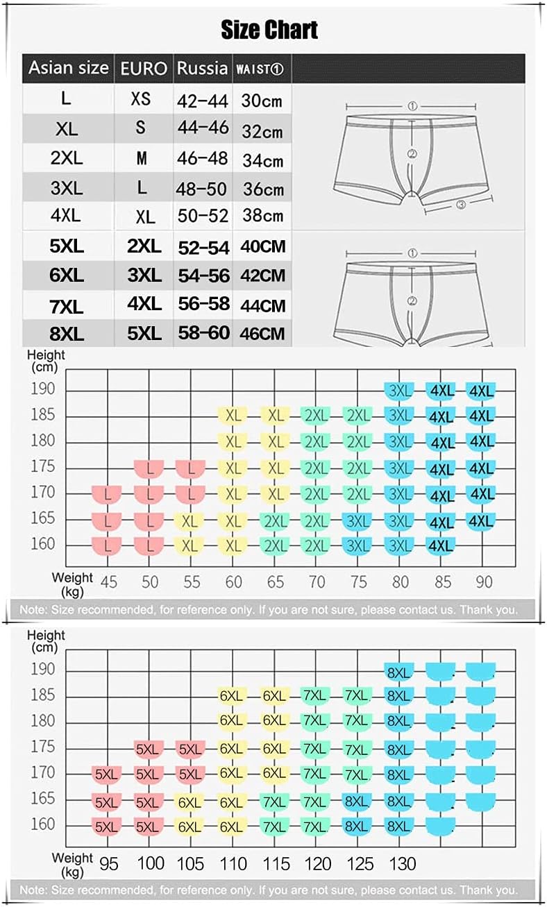 4pcs/ Underpant Size XXXXL Large Size Shorts Breathable Underwear Shorts