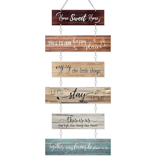 Queekay Rustic Family Wall Sign, Metal Farmhouse Family Decor Decorative