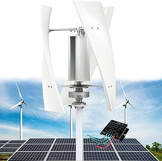 14000W Garden Vertical Wind Turbine Generator Kit, Three-Phase AC Vertical Wind 24V 48V 220V Wind Turbine with MPPT Controller for Home Industrial Energy Equipment
