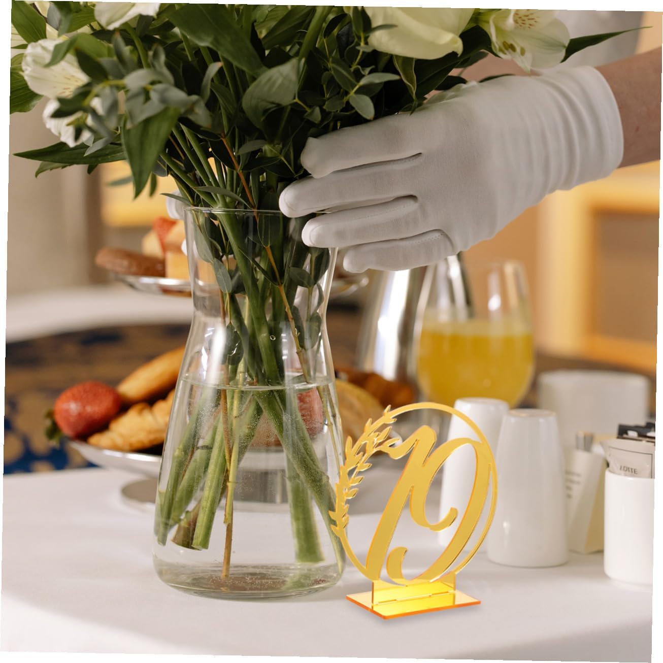 20pcs Elegant Acrylic Table Numbers Wedding Reception Table Signs Acrylic Design for Event Seating for Banquets Parties