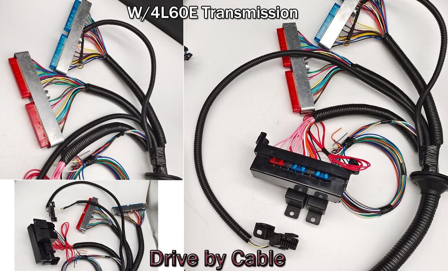 LS Wiring Harness Drive by Cable 5.3, ls Stand Alone Wiring Harness 4L60E DBC,for 1997-2006 LS1 4.8L 5.3L 6.0L, EV1 - Syringe Plug and 3 pin MAF