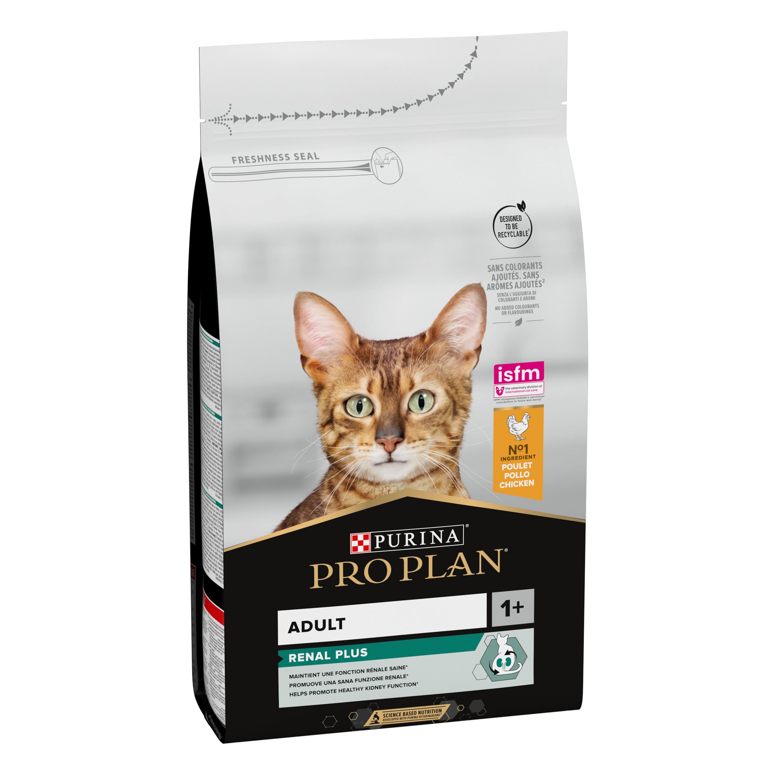 Purina Pro plano ração para gato adulto com frango, 6 sacos de 1,5 kg