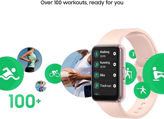 Samsung Galaxy Fit3, Smart Watch, Fitness Tracker, Health Monitoring, Pink Gold, (UK Version)