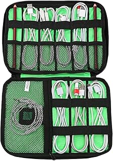 電子機器用旅行ケース | アクセサリー収納整理バッグ - 電子機器保護ポーチ - コード整理 充電ケーブル収納 持ち運び便利