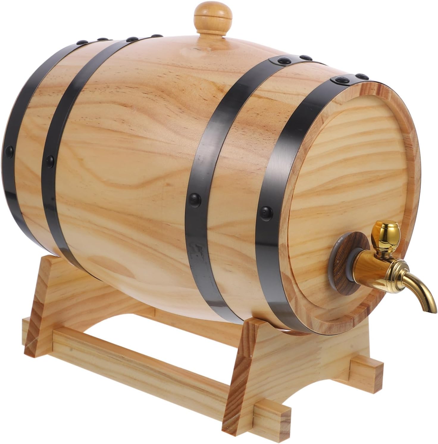 Wooden Wine Dispenser Faucet Capacity for Home Use for Storing Red Wine Beer and Spirits for Bars and Parties