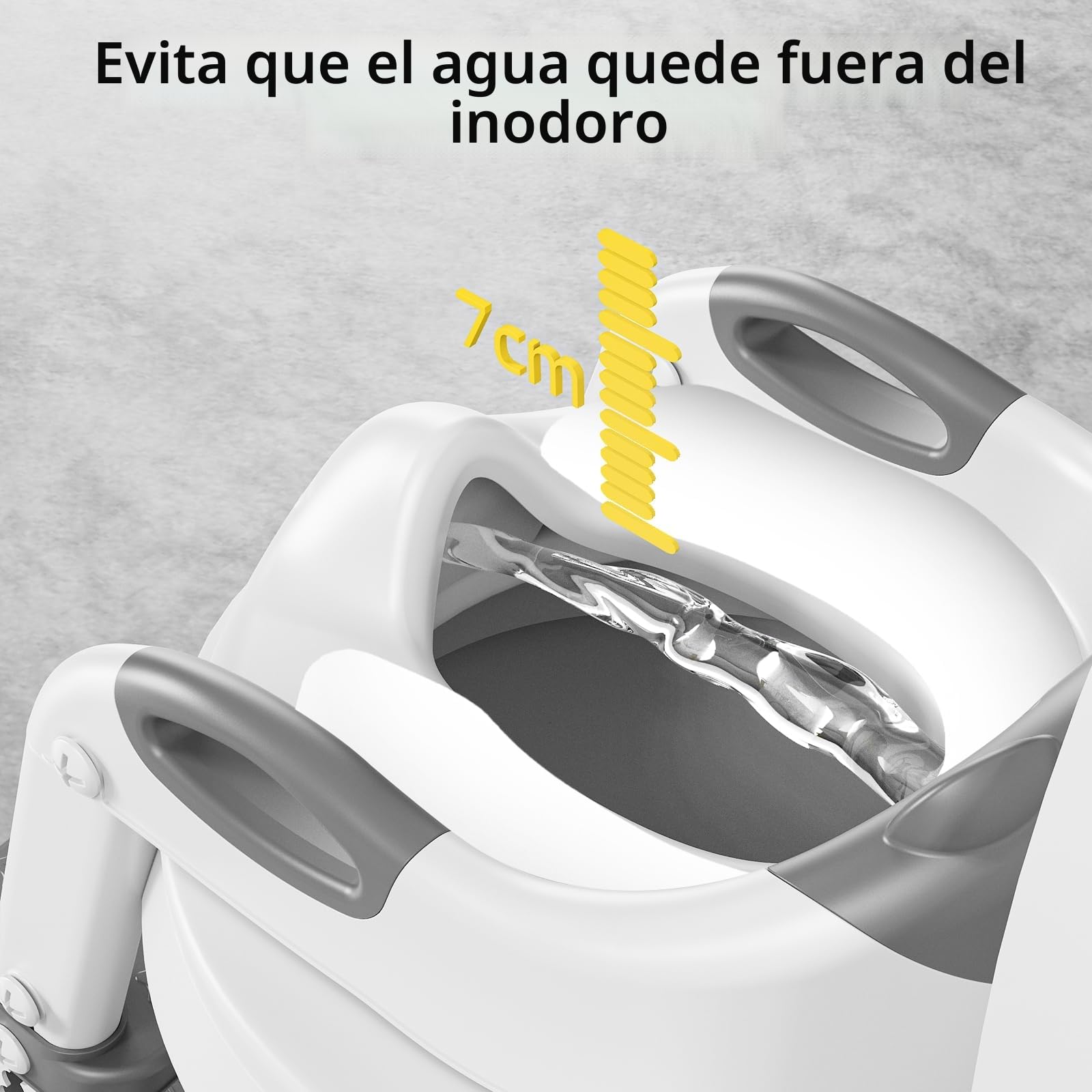 Adaptador Baño Niños, Plegable Portátil Infantil Asiento Inodoro 2 en 1 para Niños y Niñas, WC Niños con Escalera, Taburete de Escalera con Cojín Antideslizante