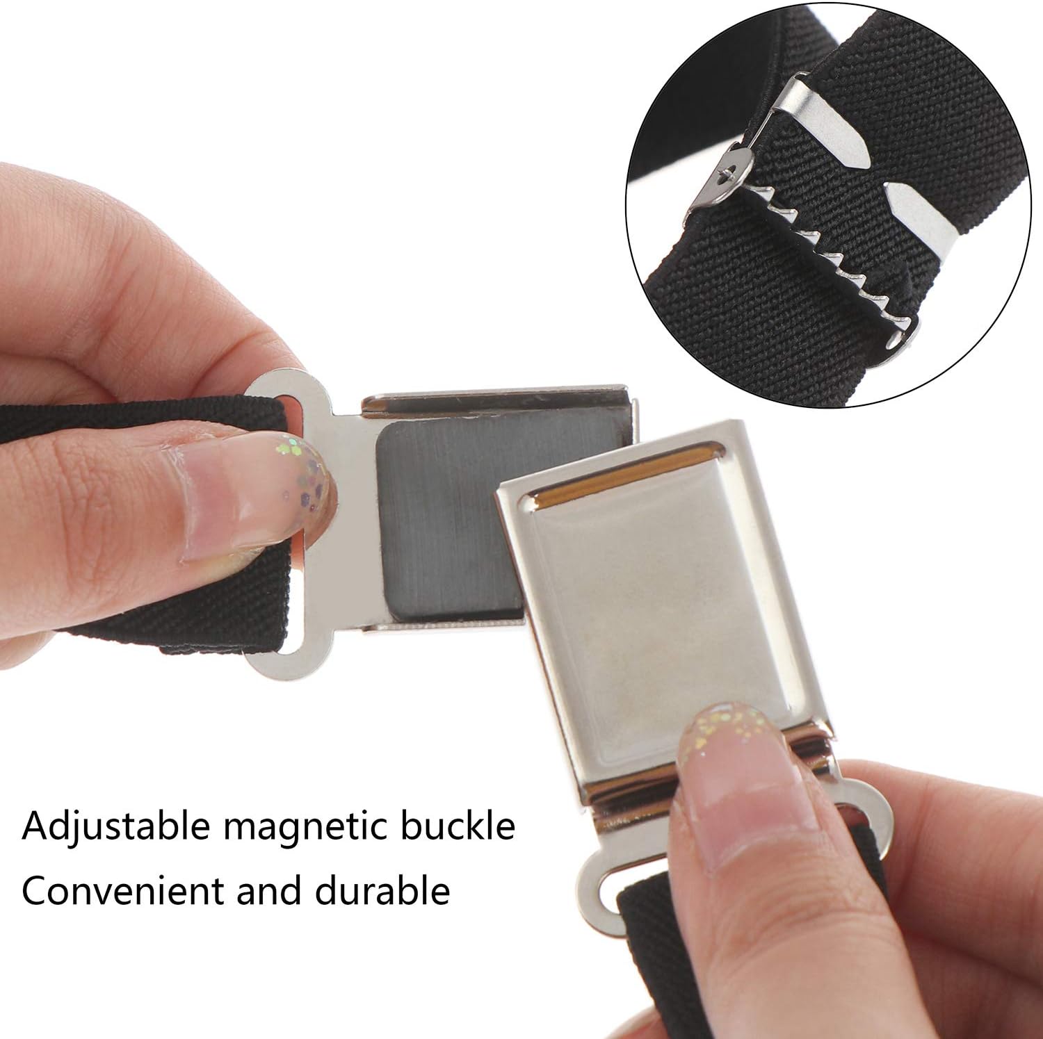 Olgaa 5 Pieces Kids Magnetic Belt Adjustable Fashion Belt with Magnetic Buckle for Boys and Gilrs (Black/Cyan/Brown/Coffee/Red)