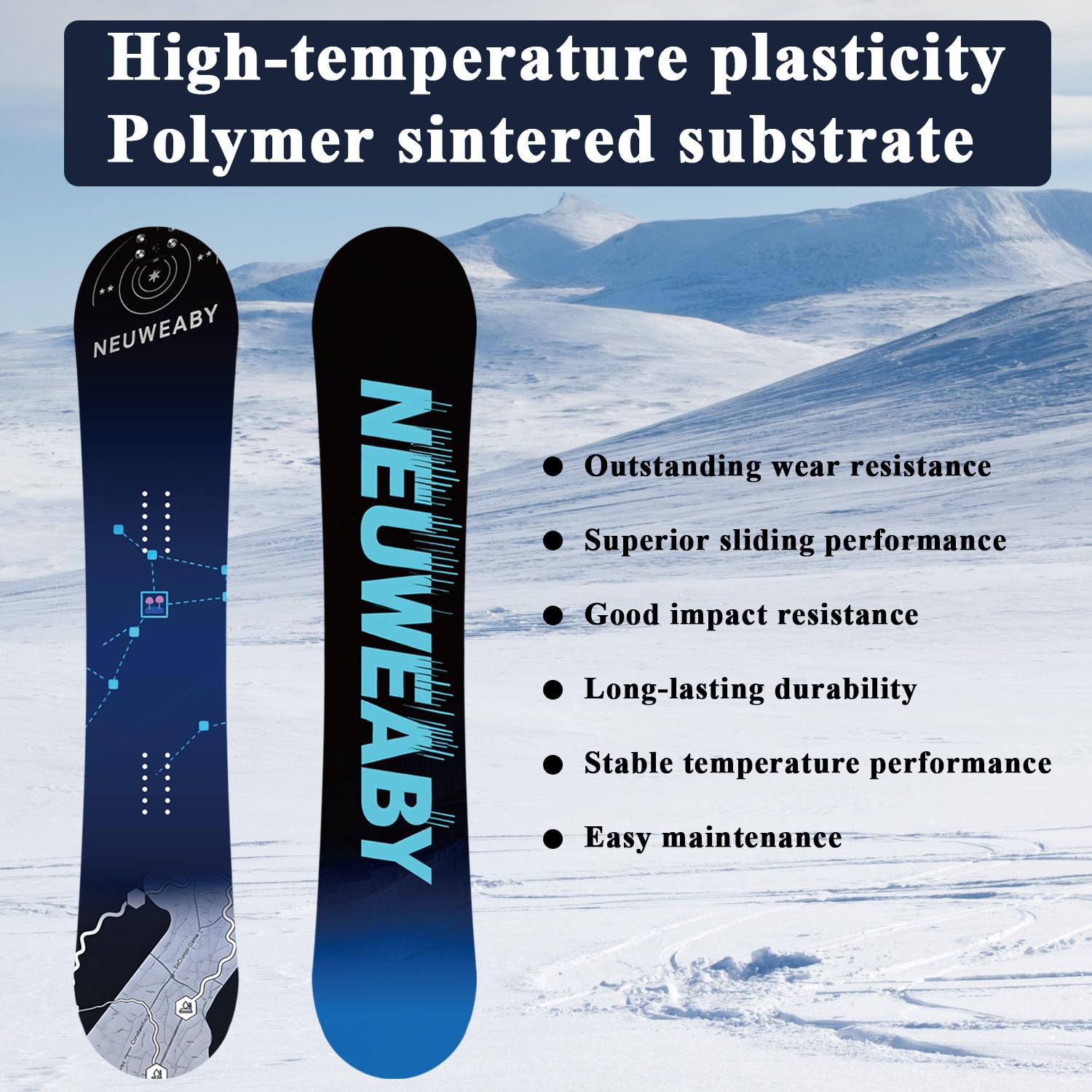 Tabla de Snowboard All Mountain para Mujer NEUWEABY - Estampado de Cielo Estrellado - Camber direccional Twin CAM-out para Snowboarders Principiantes y avanzados