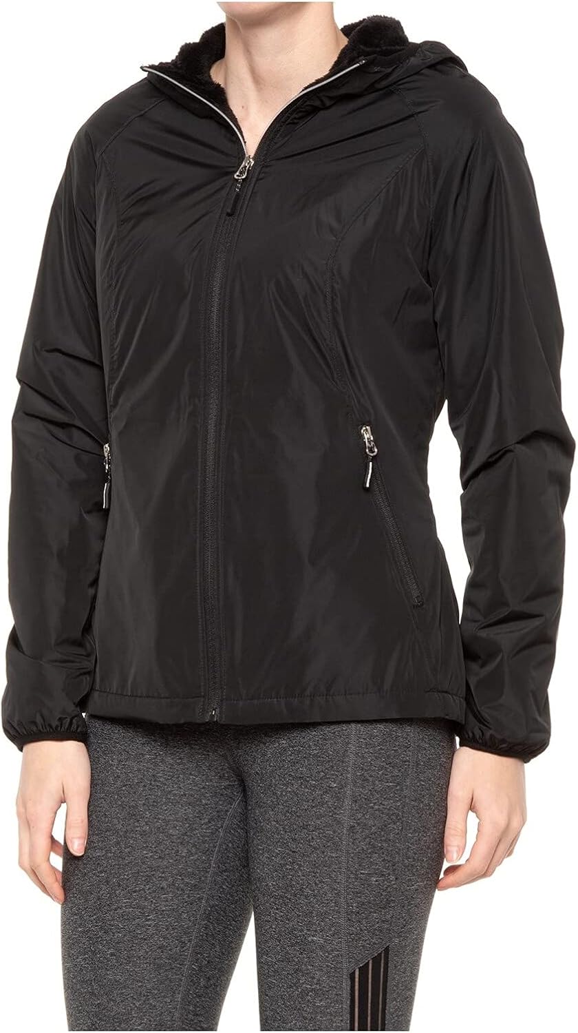 HFX Women's Softshell Jacket– 3-layer Bonded Transitional Jacket, Water-resistant, Wind-resistant, Fleece Lined