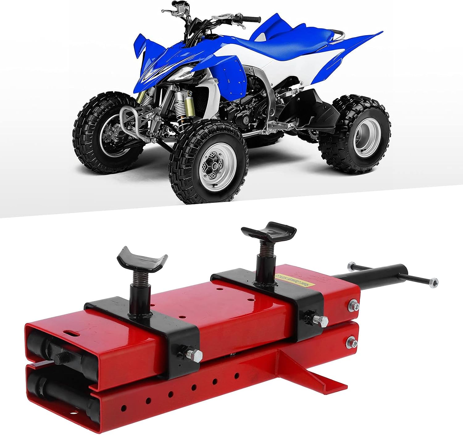 Brilluxa Motorcycle Lift, 1100lb 500kg Hoist Stand with Safety Lock, Hydraulic Lift Jack for Garage and Repair Shop Maintenance