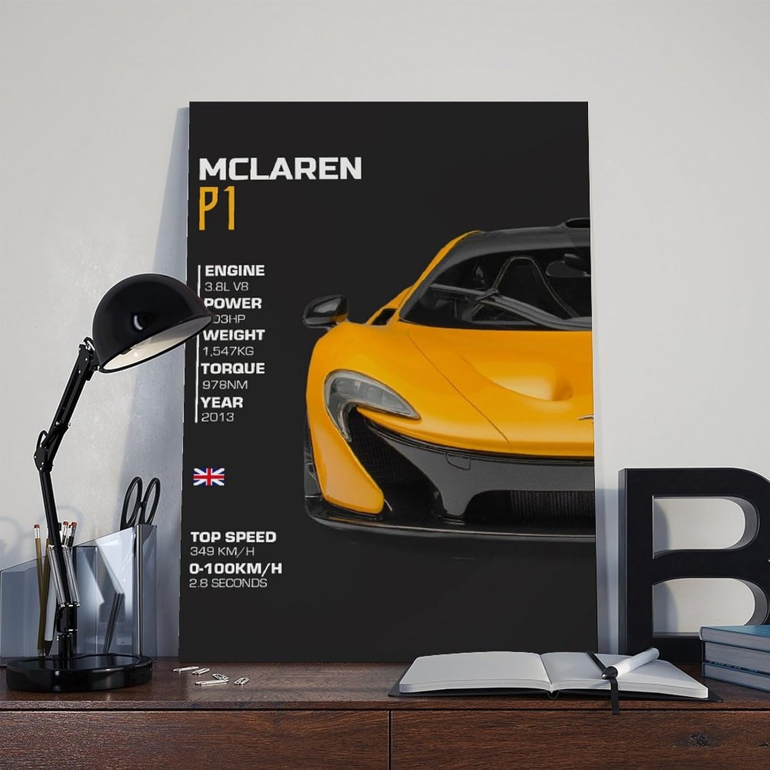 Mclare Car Canvas Poster Art Print Mclare Super Car Racing Wall Art For