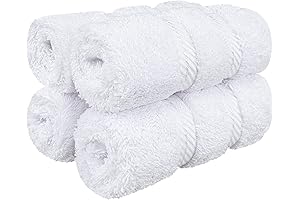 American Soft Linen Luxury White Face Towels for Bathroom