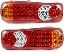 2 x 12 V LED rear lights for universal use, suitable for trucks, trailers, tipper trucks