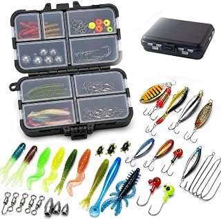 Fishing Lures Tackle Box,Fishing Lure Tackle Box Visible Plastic Clear Fishin-g LureBox,Portable Lure Storage Case with 9 Individual Compartments,Ideal Fishin-g Gifts for Men,Father & Beginners