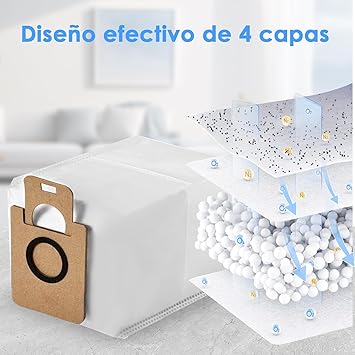 Kaiyaner 12 Bolsas Aspiradora para Xiaomi X10+ / X20+ / Dreame L10s / L10 / L20 / X40 Ultra Robot Aspirador, Bolsa de Repuesto, Juego de Accesorios, 2,5 L de gran Bolsas de Aspiradora4