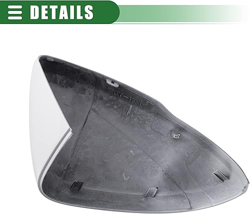 Miniatura 7 de Motoforti Cubierta para espejo retrovisor, repuesto de tapa de espejo lateral izquierdo, para Chevrolet Cruze 2017-2019, ABS, color blanco