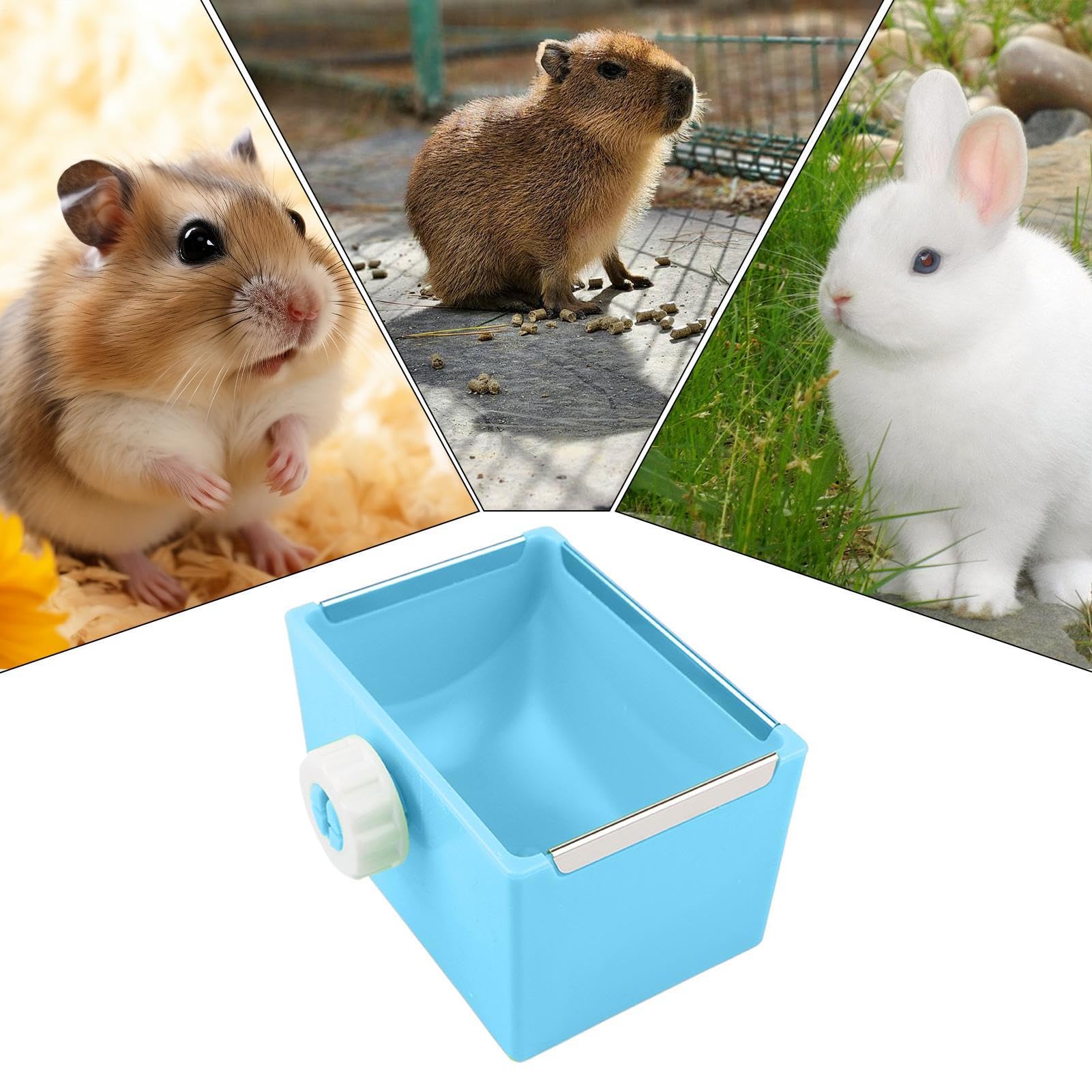 Alimentador de hámster, Bowl de Comida de hámster Dispensador de Agua y | Tazón de alimentos de animales pequeños platos anti-alimentos y agua para gerbil de hámster.