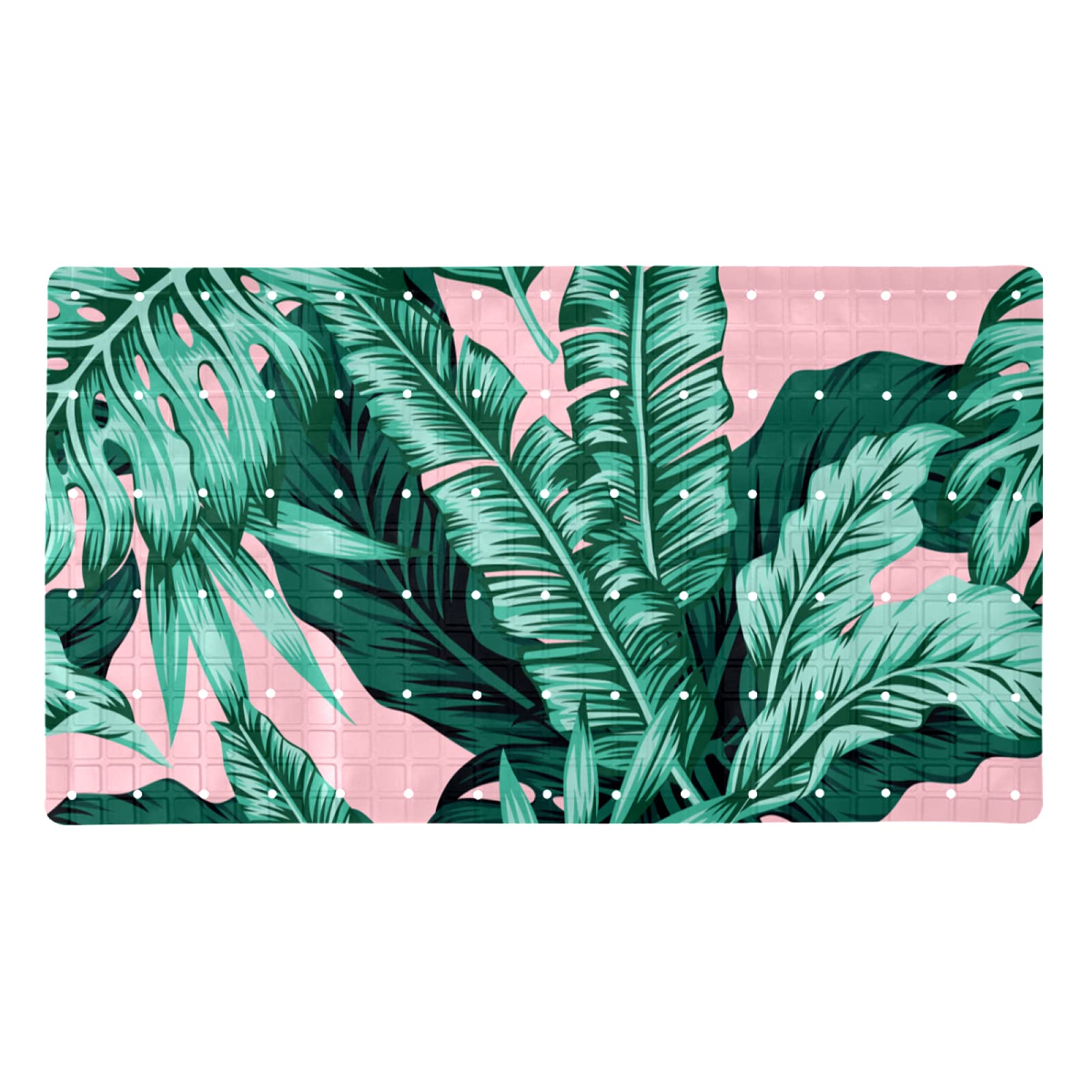 Tapis de bain antidérapant : fini les moisissures avec le motif feuilles tropicales