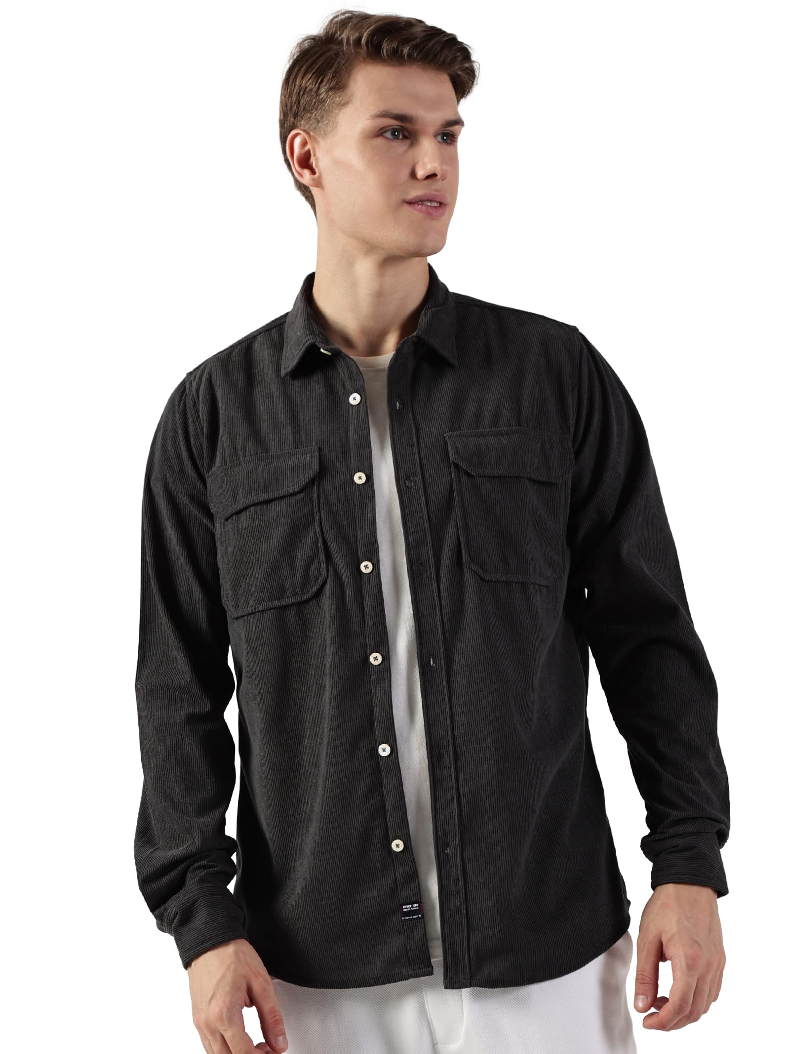 thomas scott Men’s Premium Slim Fit Corduroy Shacket-picture-43