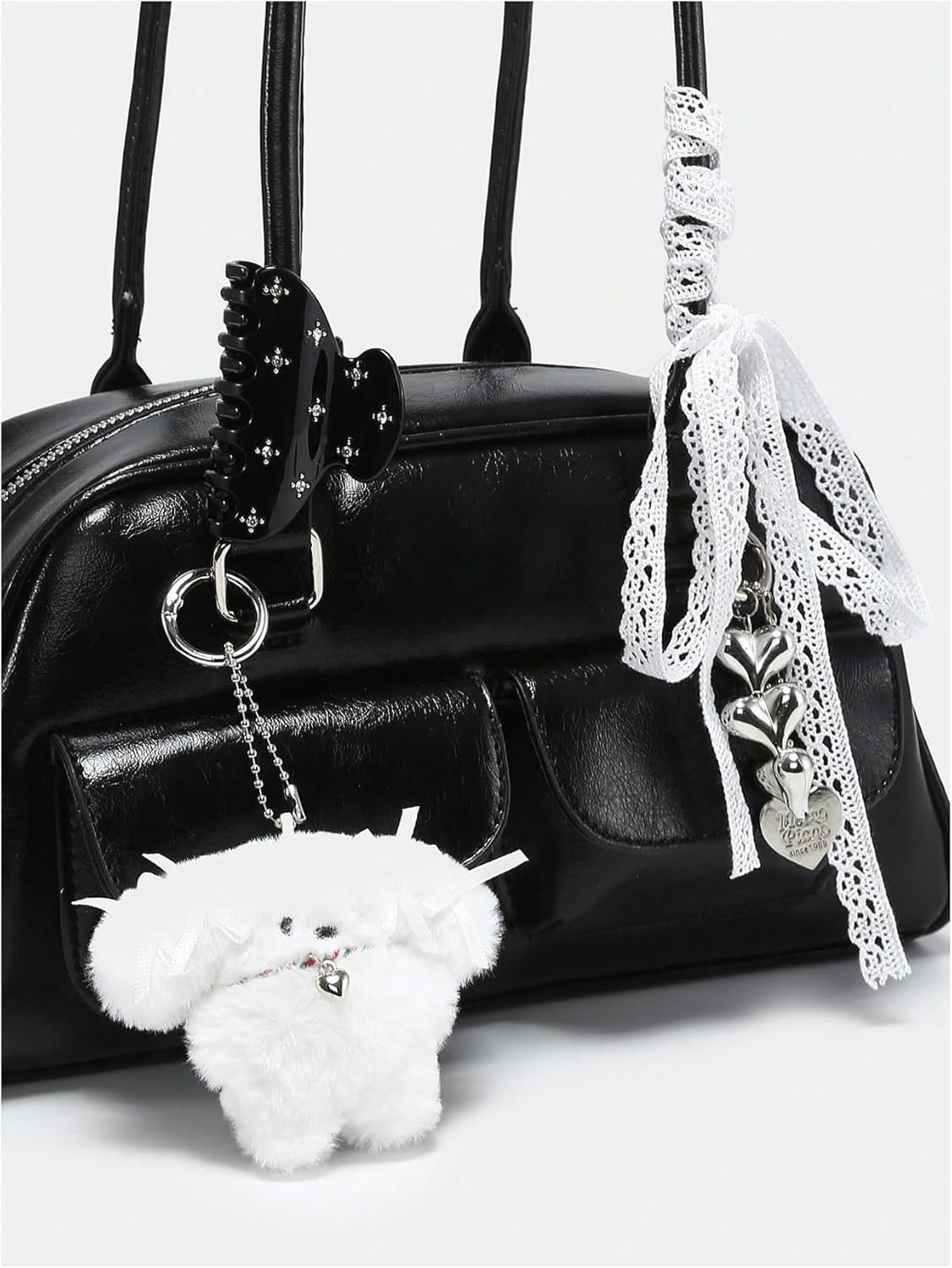 GORGLITTER Women's Y2k Bow Coquette Purse Kawaii Shoulder Bag Cute Aesthetic Japanese Bag