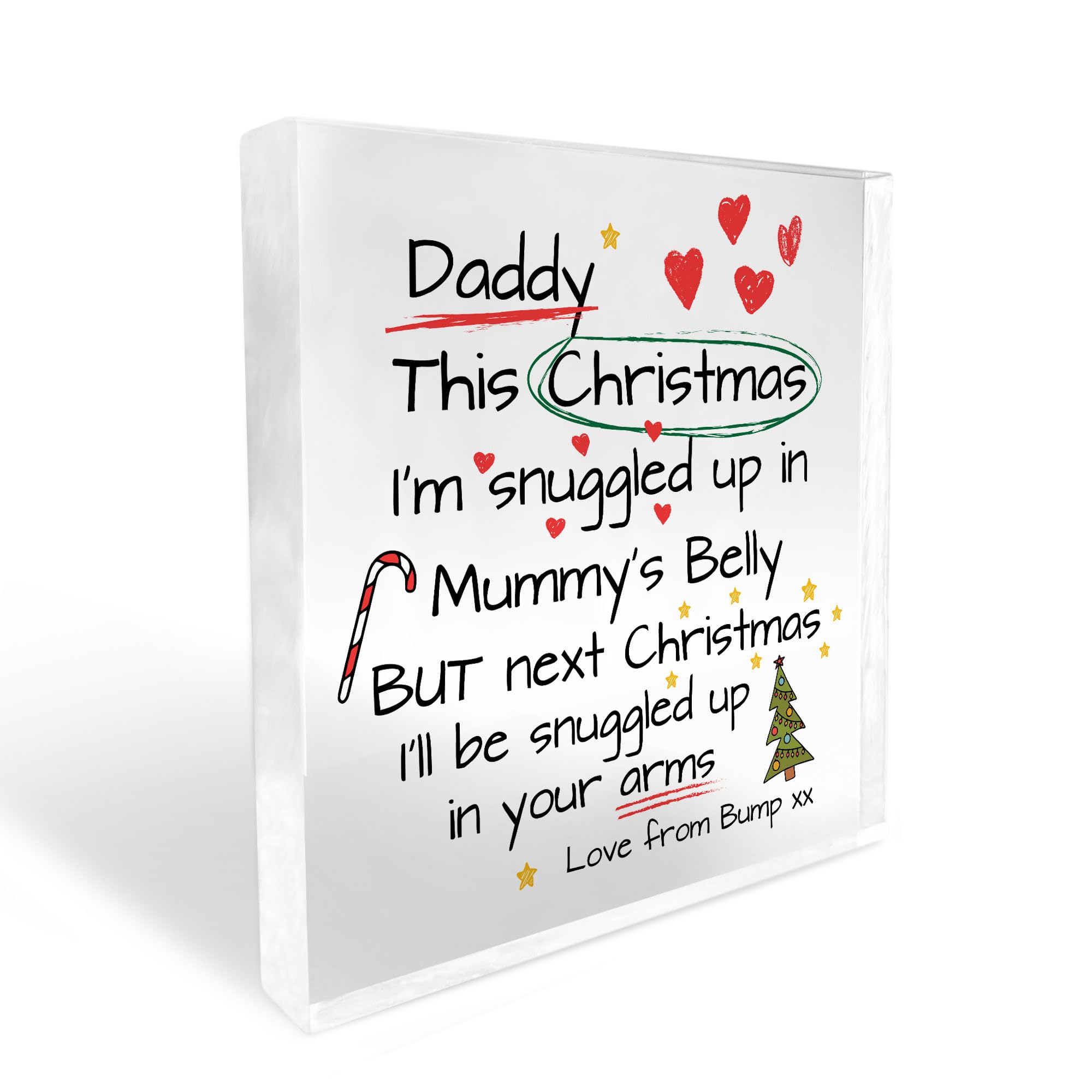Red Ocean Daddy From Bump, Bump, Daddy To Be, Gift For Daddy Keepsake