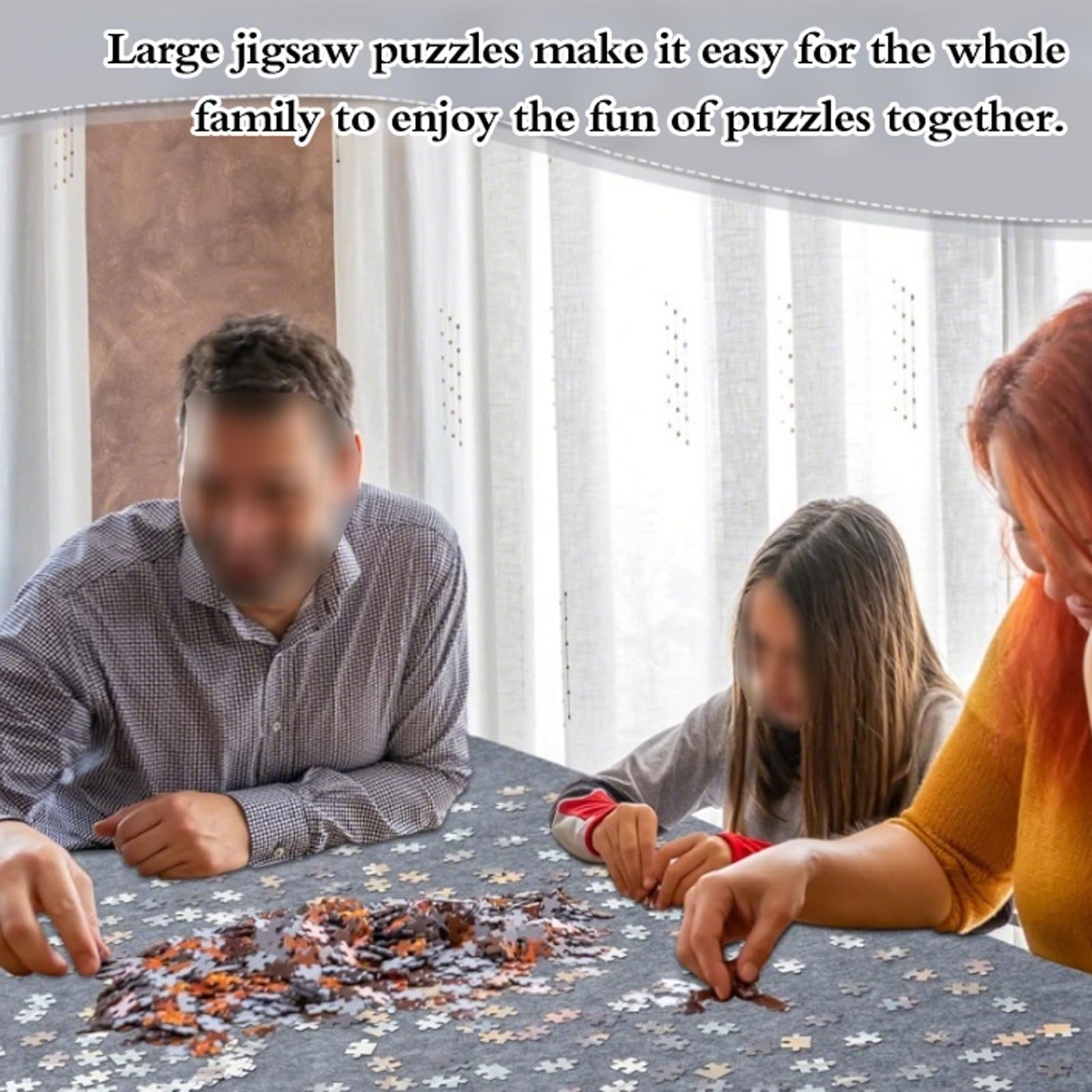 Tavolo Puzzle Pieghevole in Feltro,Tavolo Puzzle Portatile,Leggero Piano di Puzzles in Feltro,Salvaspazio,Antiscivolo,per Regali di Gioco Adatti ad Adulti e Bambino