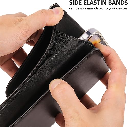 Miniatura 5 de Funda de cuero para teléfono con tarjetero y soporte para tarjetas, compatible con iPhone 15, 15 Pro, 14, 14 Pro, 13, 13 Pro, 12, 12 Pro, 11, 11