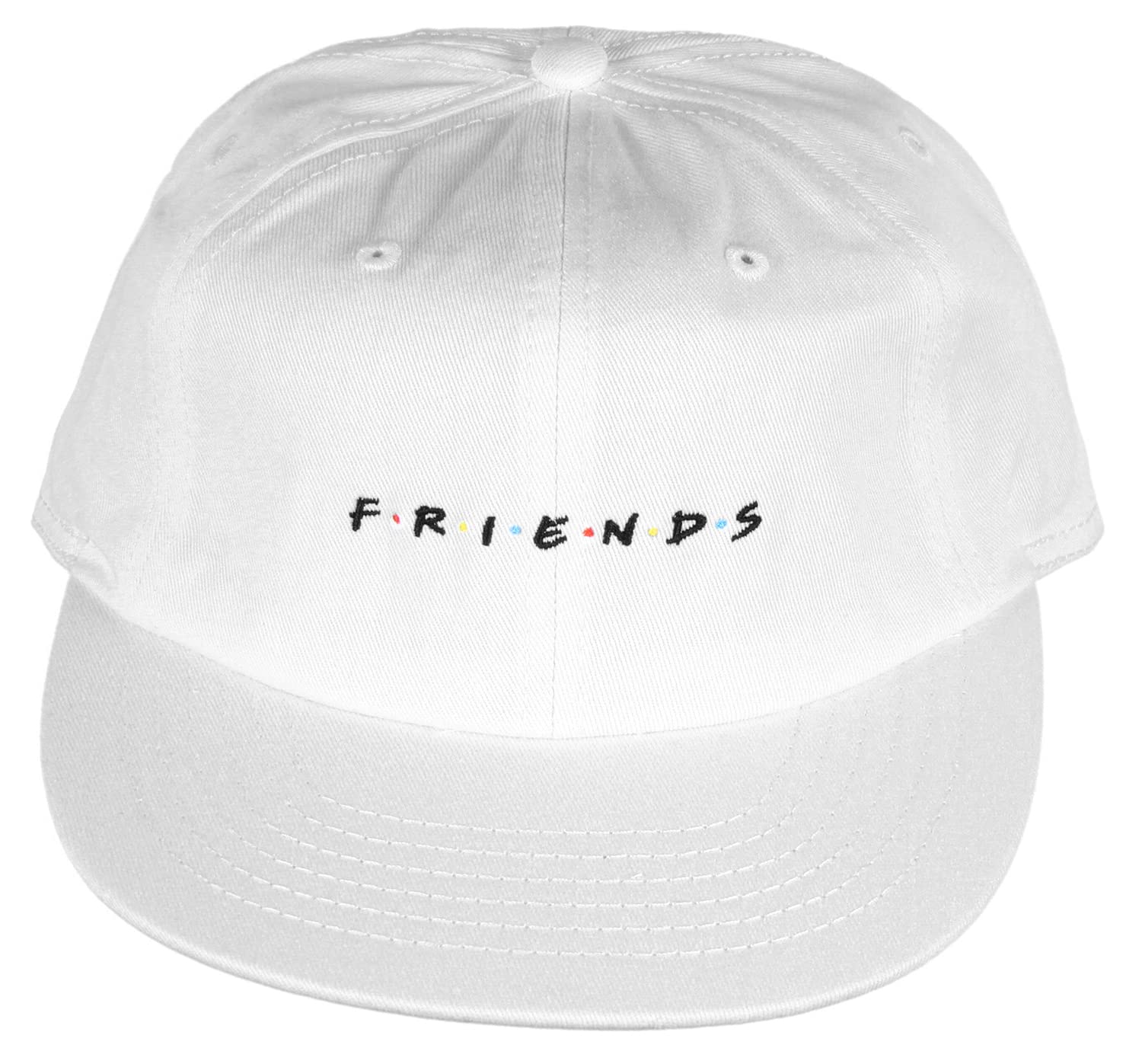 BioworldFriends TV Show Embroidered Logo Adjustable Metal Closure Dad Hat Cap White
