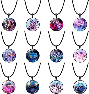 Comprar KEVRDRT 12 Collares K_p0p De/m0n Hunt/ers con Colgantes de Vidrio, Colección de Personajes Hunt/rix Der/py Sajaboys, Collares Mujer, Regalo Niña, Kp0p Dem0n Hunters Merch