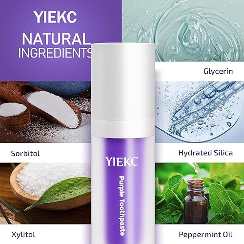 Miniatura 4 de Purple Toothpaste for Teeth Whitening,Recipe Upgrade,v34 Colour Corrector, Tooth Stain Removal, Teeth Whitening Booster, Colour Correcting,