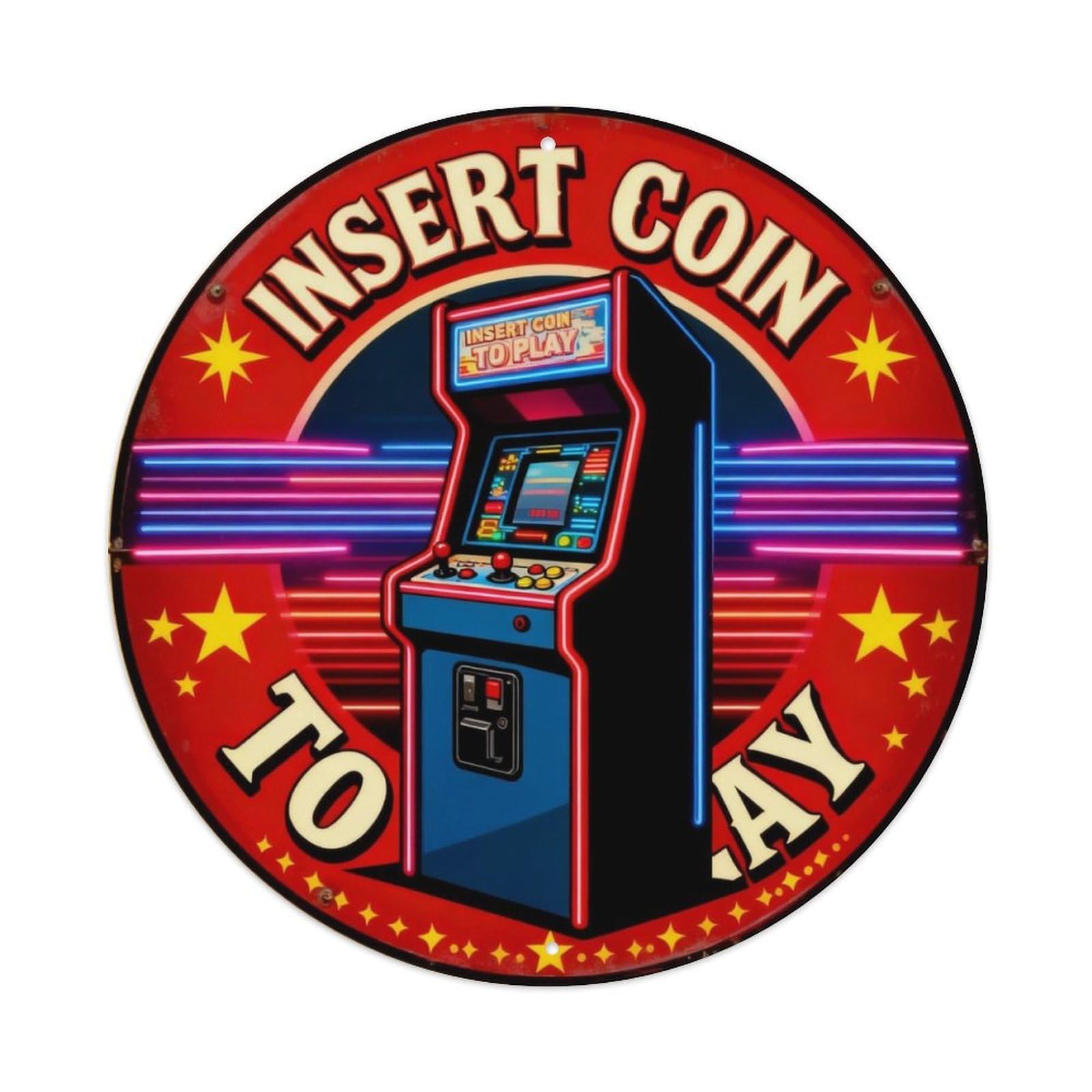 Retro Arcade Video Game Tin Sign Metal Tin Sign Plaque