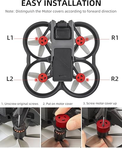 Miniatura 7 de YYFRIEND Accesorios para drones Cubierta de motor de aleación de aluminio Tapa de protección contra polvo para AVATA